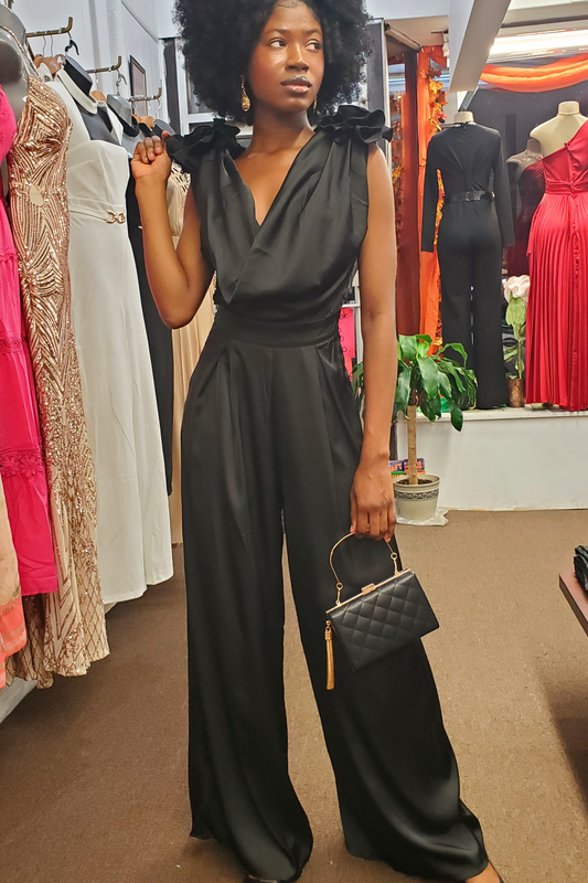 Glam Cowl Neck Jumpsuit